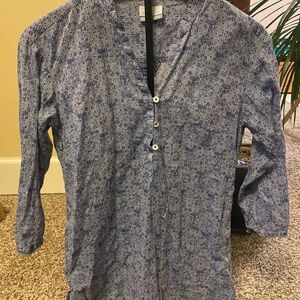 Columbia Navy Patterned Blouse